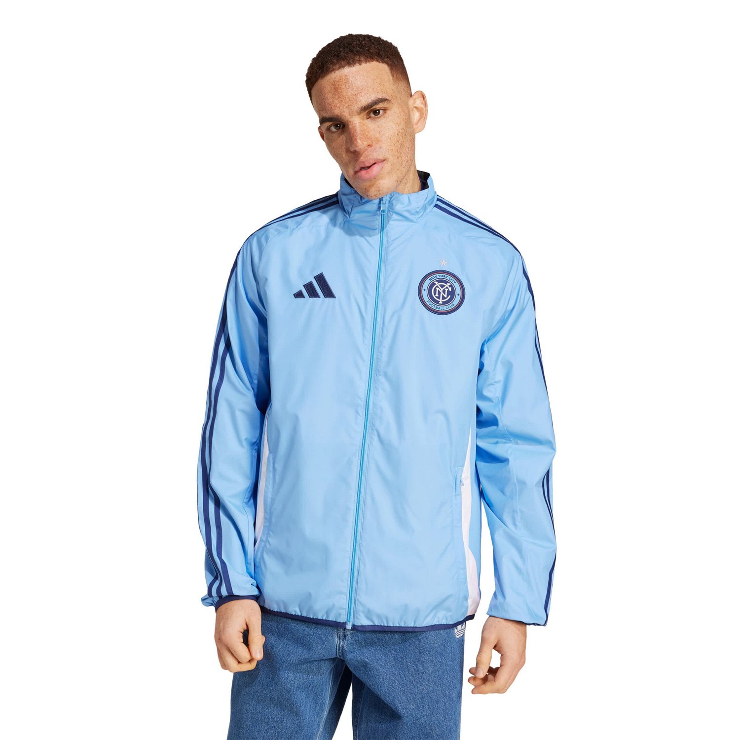 adidas Sky Black New York City FC 2025 Anthem Reversible Full-Zip Jacket - view number 4