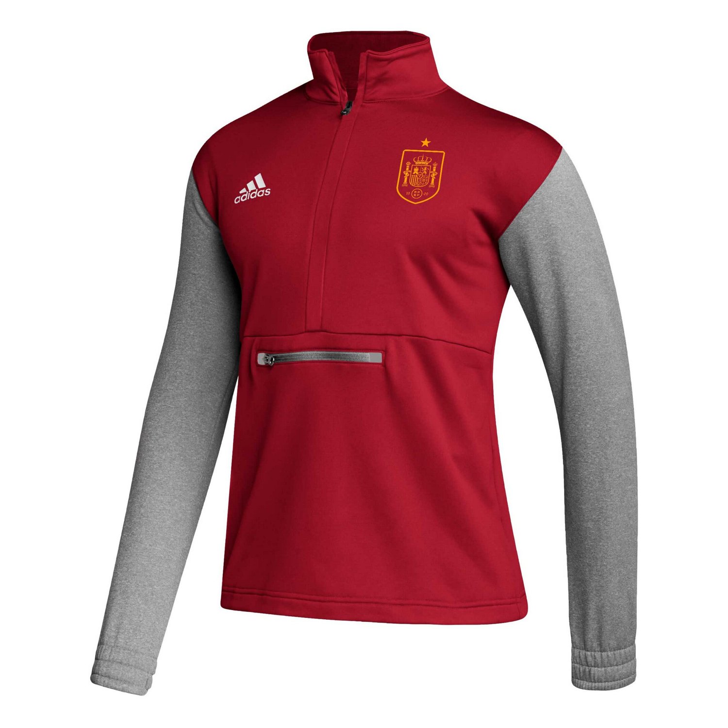 adidas Spain National Team Crest Long Sleeve Half-Zip Top                                                                        - view number 2