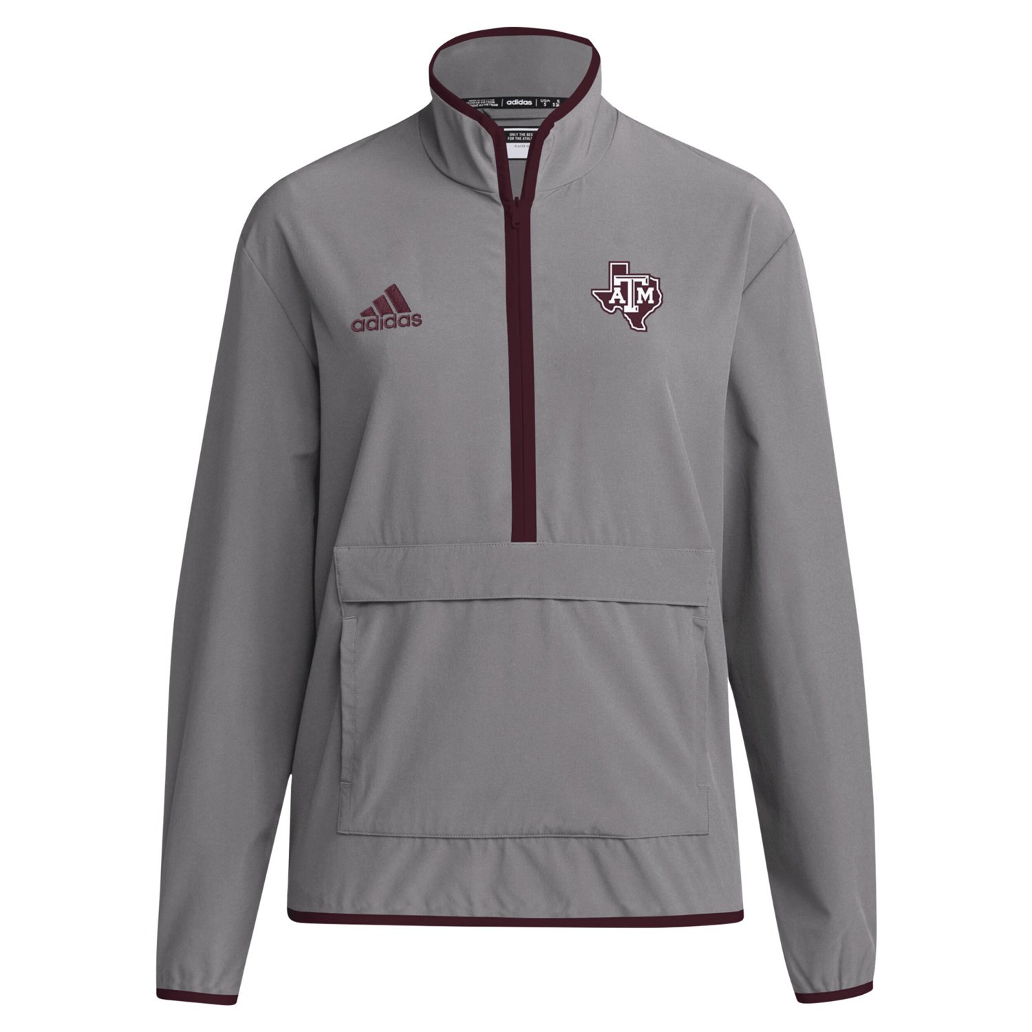 adidas Texas AM Aggies 2024 Coaches Sideline Half-Zip Jacket - view number 2