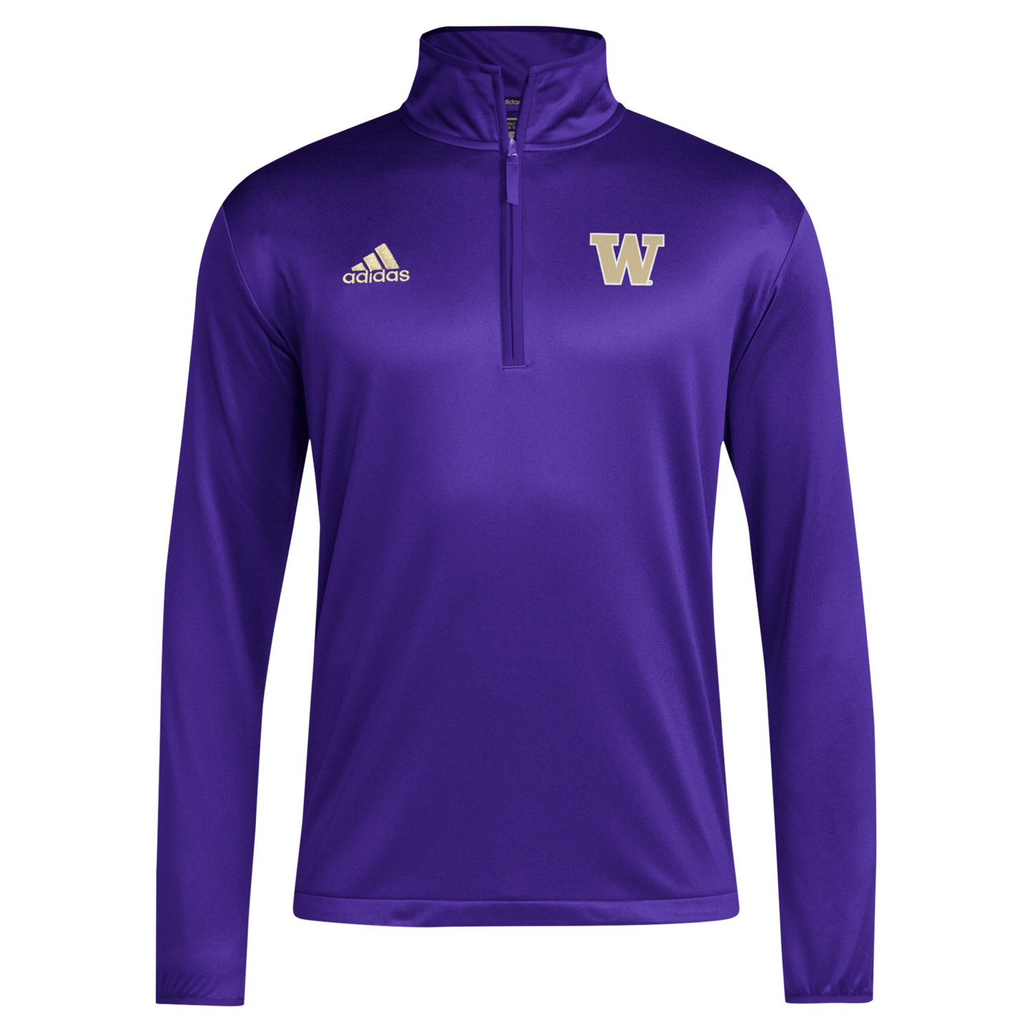 adidas Washington Huskies 2024 Coaches Sideline Quarter-Zip Top - view number 2