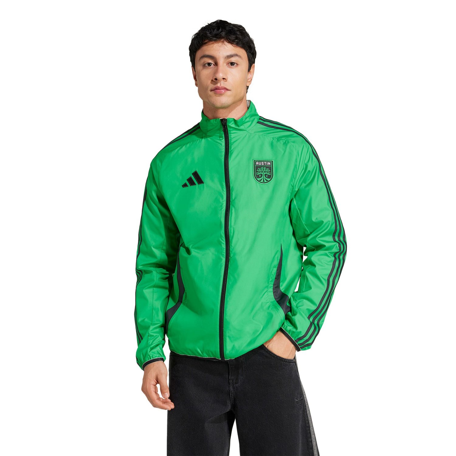 adidas White Austin FC 2025 Anthem Reversible Full-Zip Jacket                                                                    - view number 3