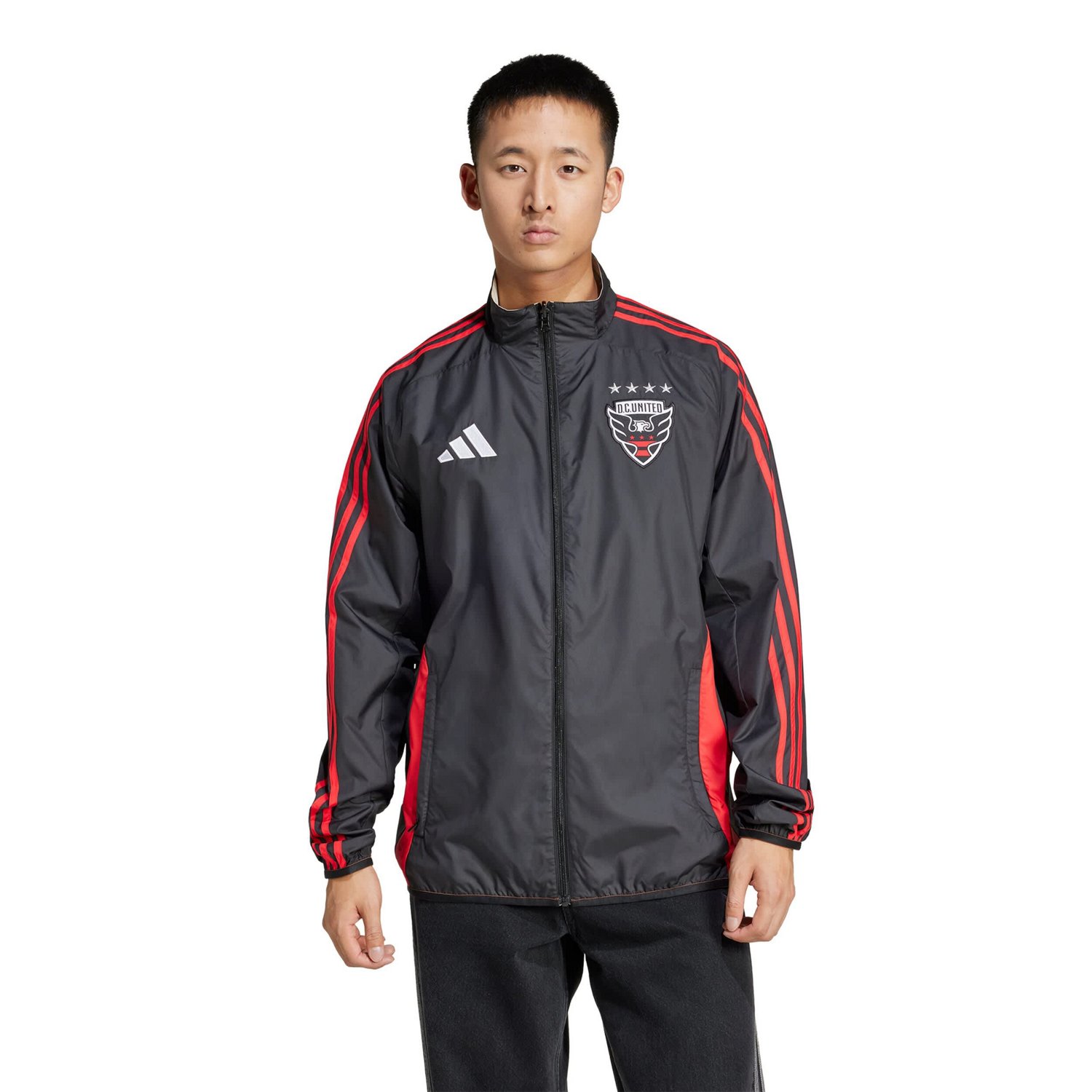 adidas White DC United 2025 Anthem Reversible Full-Zip Jacket - view number 3