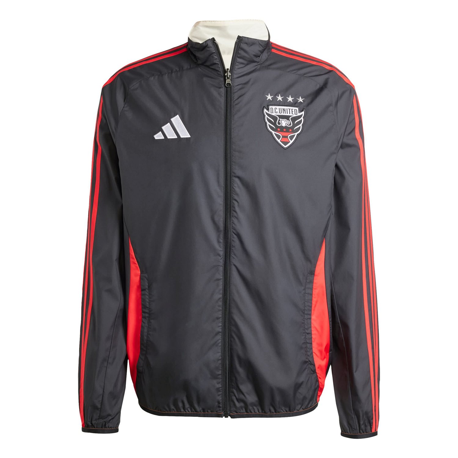 adidas White DC United 2025 Anthem Reversible Full-Zip Jacket - view number 2