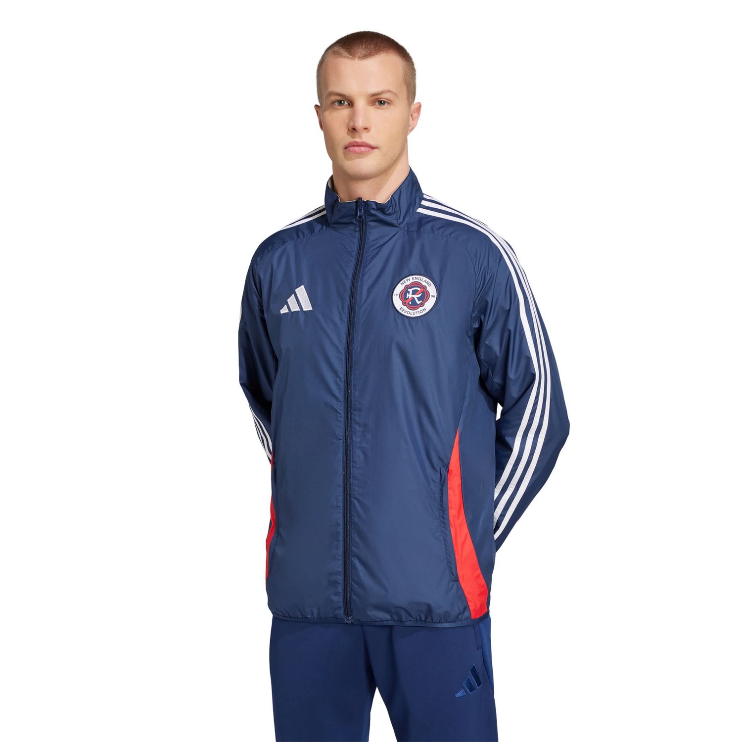 adidas White New England Revolution 2025 Anthem Reversible Full-Zip Jacket - view number 3
