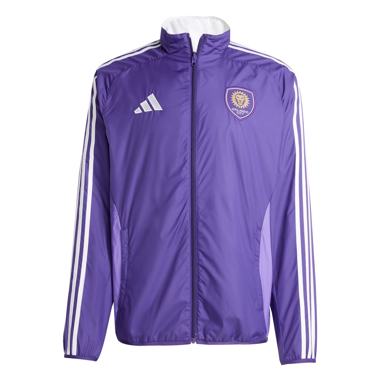 adidas White Orlando City SC 2025 Anthem Reversible Full-Zip Jacket - view number 2