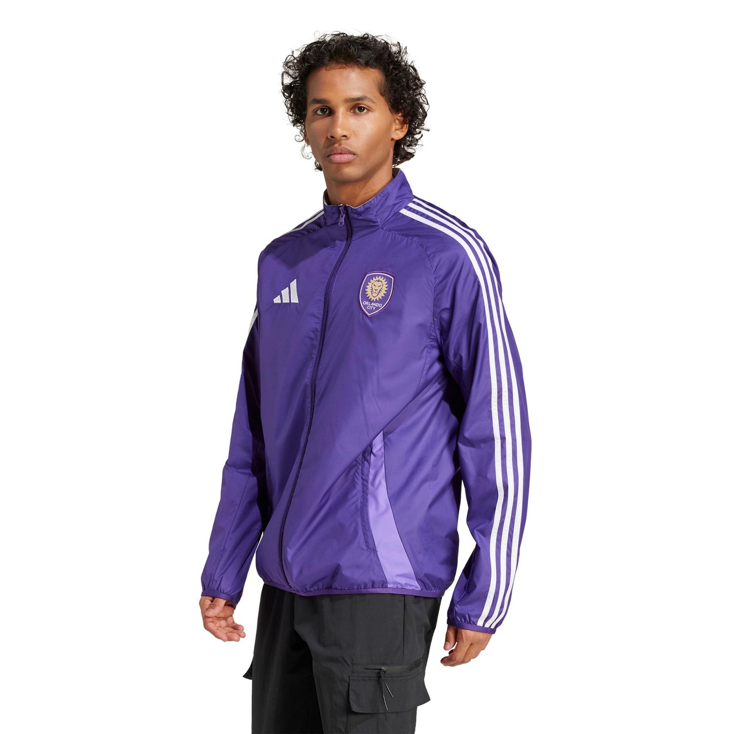 adidas White Orlando City SC 2025 Anthem Reversible Full-Zip Jacket