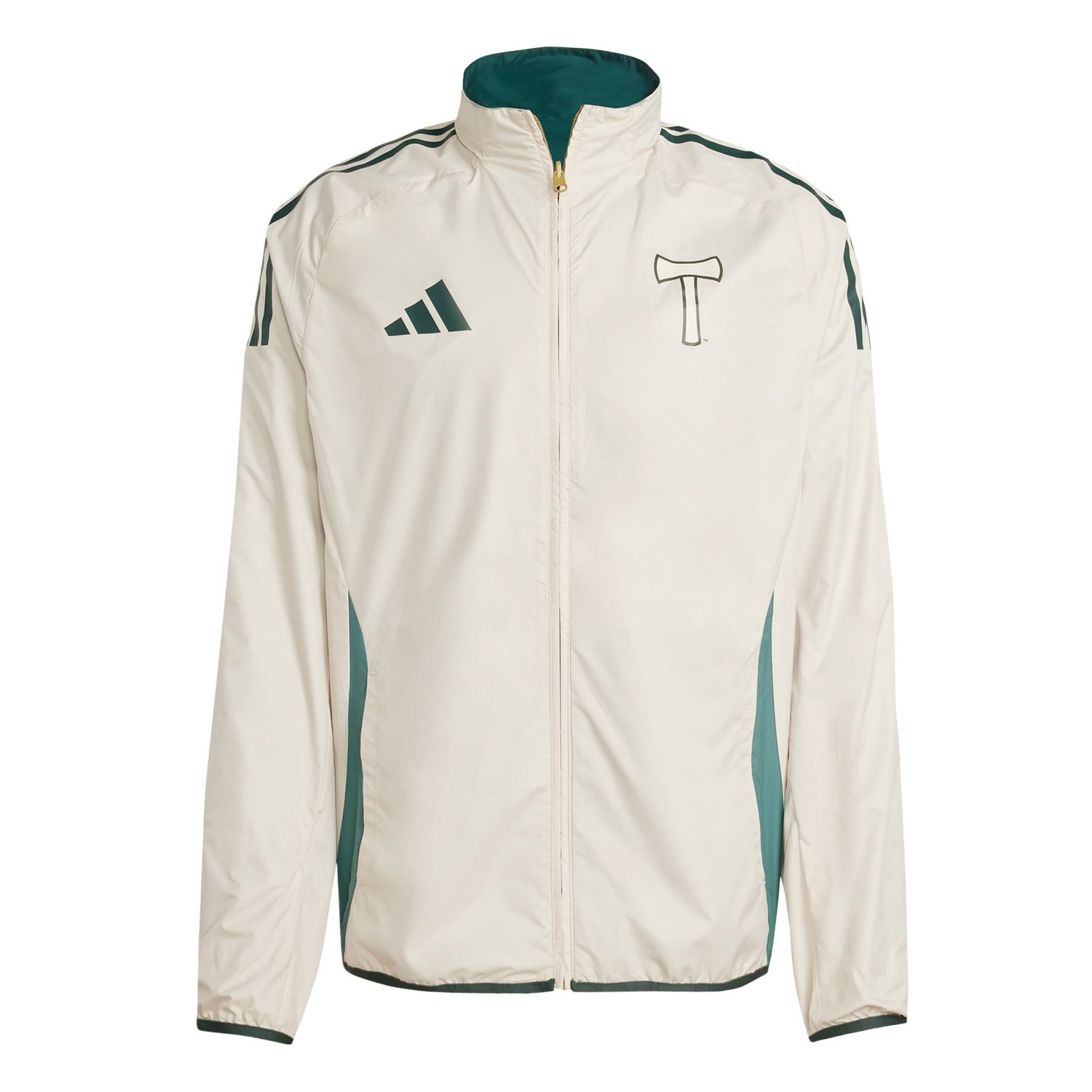 adidas White Portland Timbers 2025 Anthem Reversible Full-Zip Jacket - view number 3
