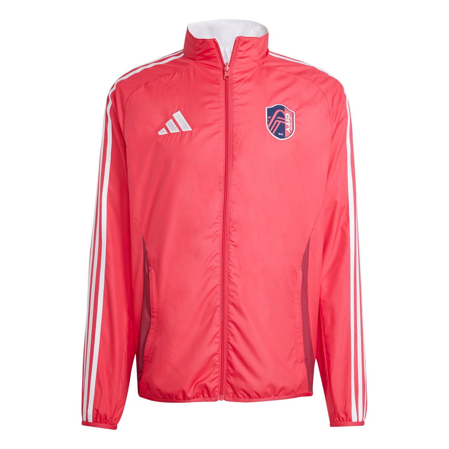 adidas White St Louis City SC 2025 Anthem Reversible Full-Zip Jacket