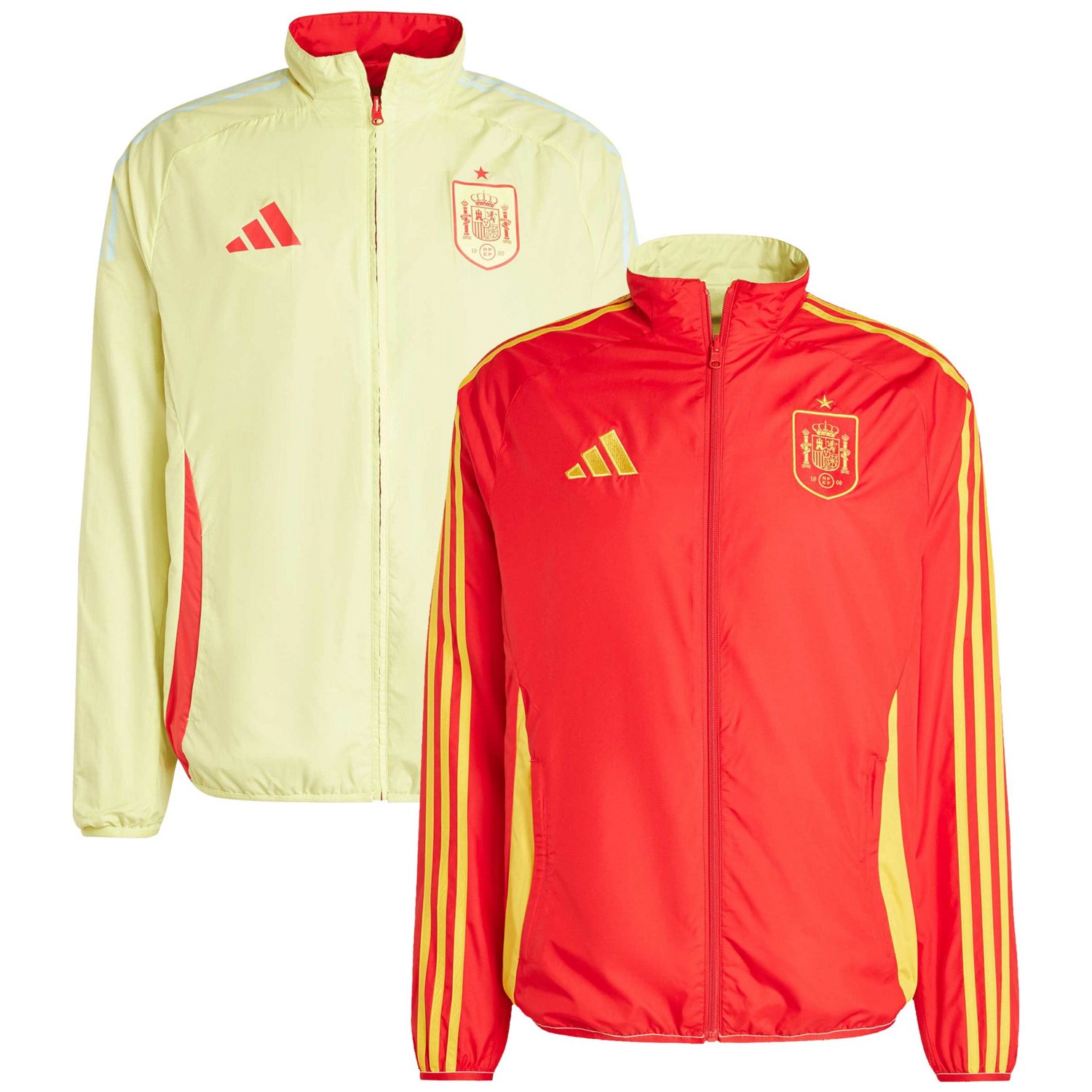 adidas /Yellow Spain National Team 2024 Reversible Anthem Full-Zip Jacket                                                        - view number 1