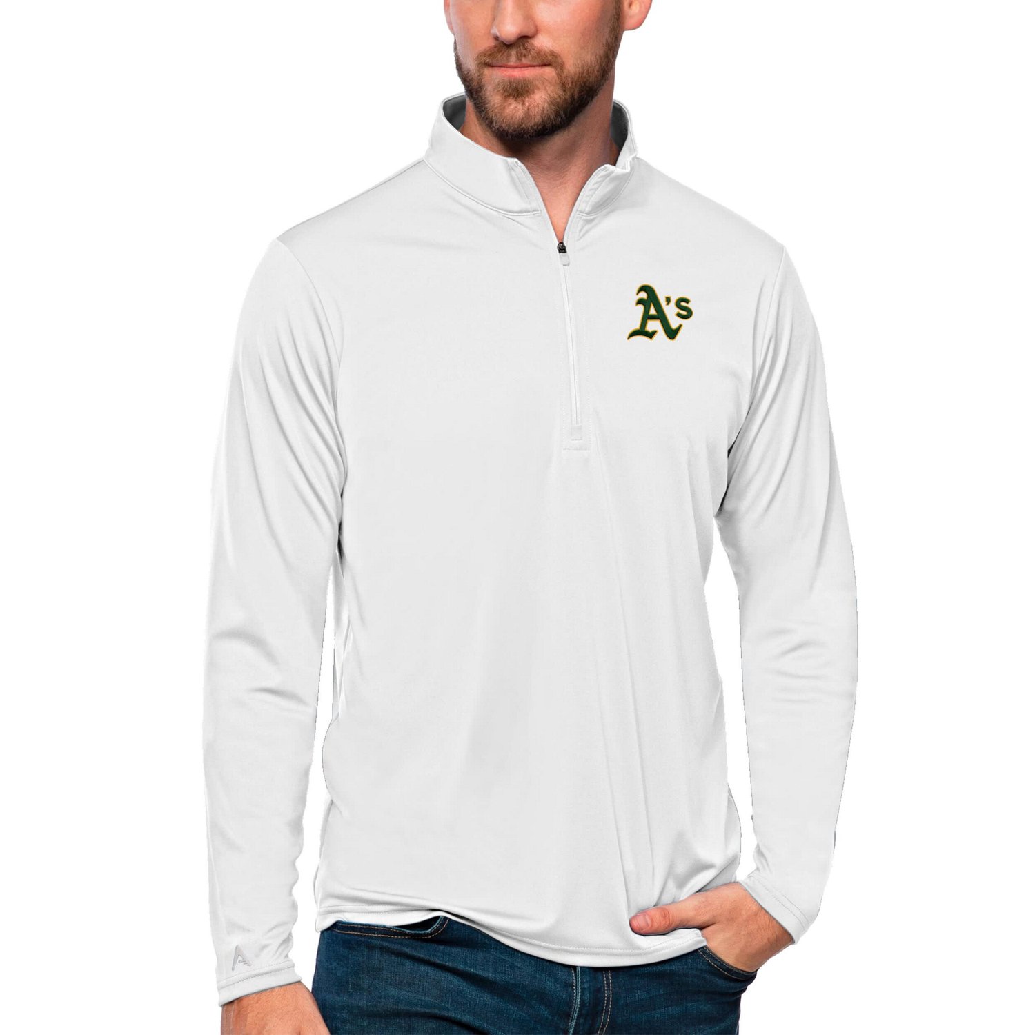 Antigua Athletics Tribute Quarter-Zip Pullover Top