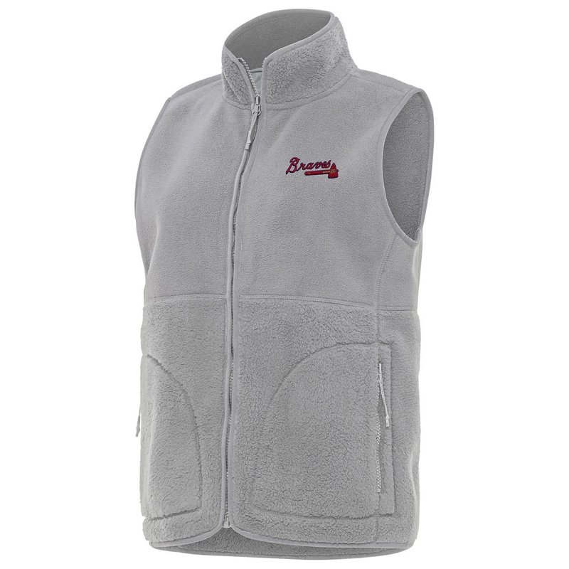 Antigua Atlanta Braves Nostalgic Full-Zip Vest-image