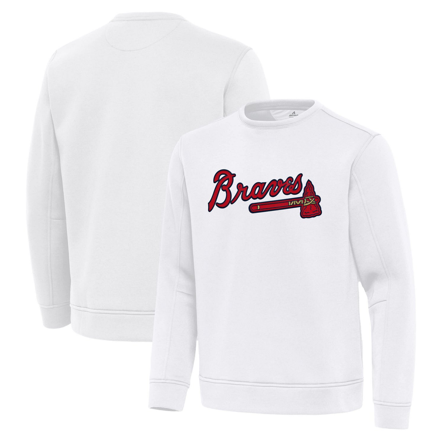 Antigua Atlanta Braves Relevant Lightweight Pullover Sweatshirt                                                                  - view number 1