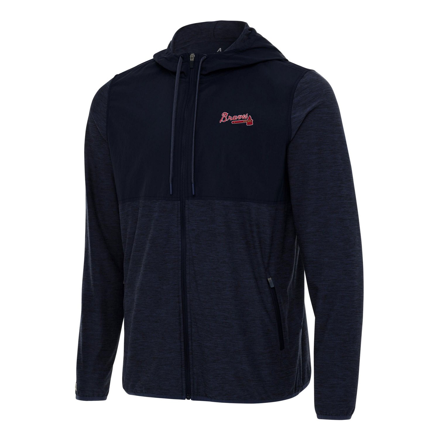 Antigua Atlanta Braves Sway Full-Zip Hoodie
