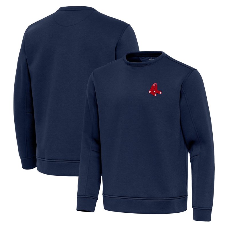 Antigua Men's Navy Boston Red Sox Relevant Lightweight Pullover Sweatshirt - Navy