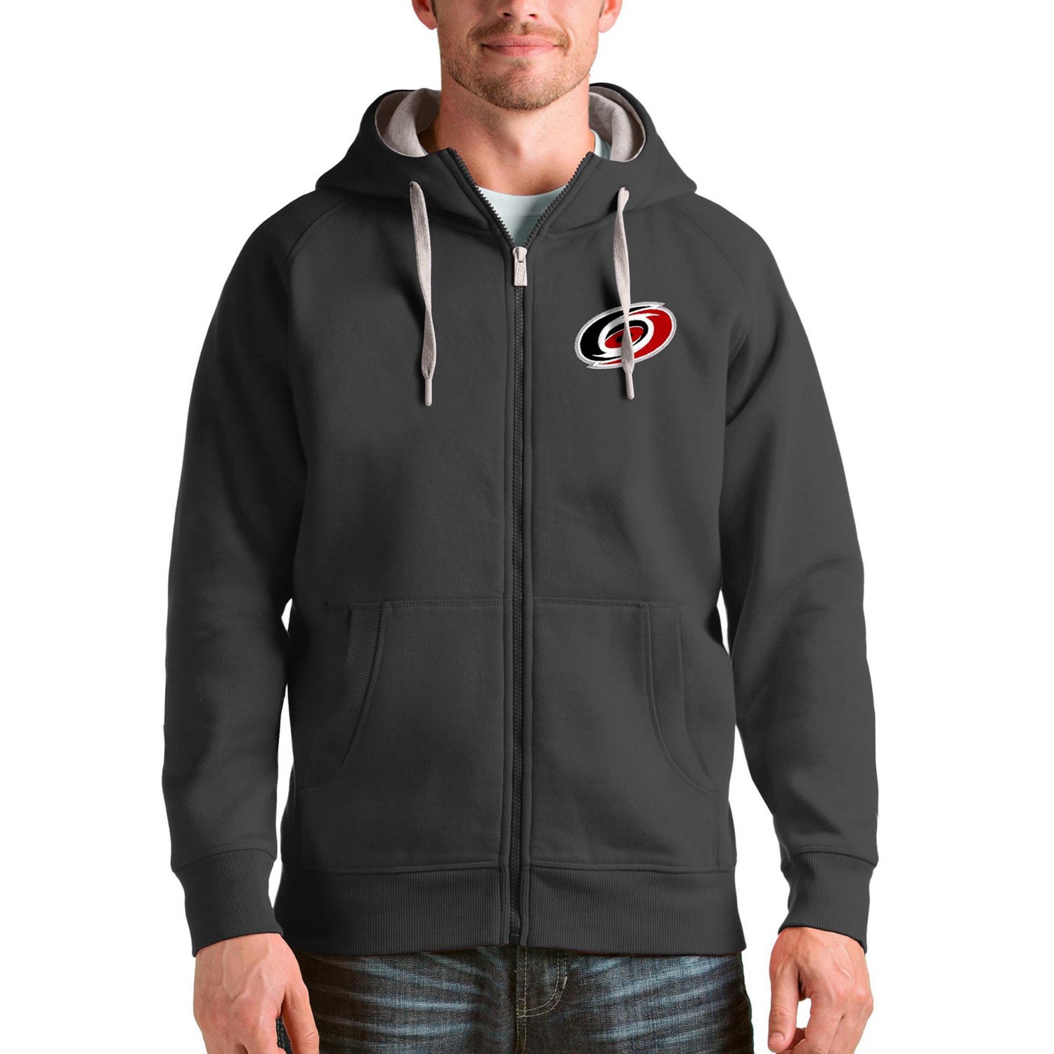 Antigua Carolina Hurricanes Logo Victory Full-Zip Hoodie