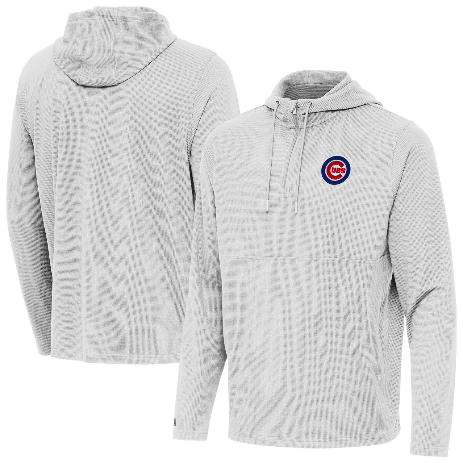 Antigua Chicago Cubs Connected Quarter-Zip Pullover Hoodie