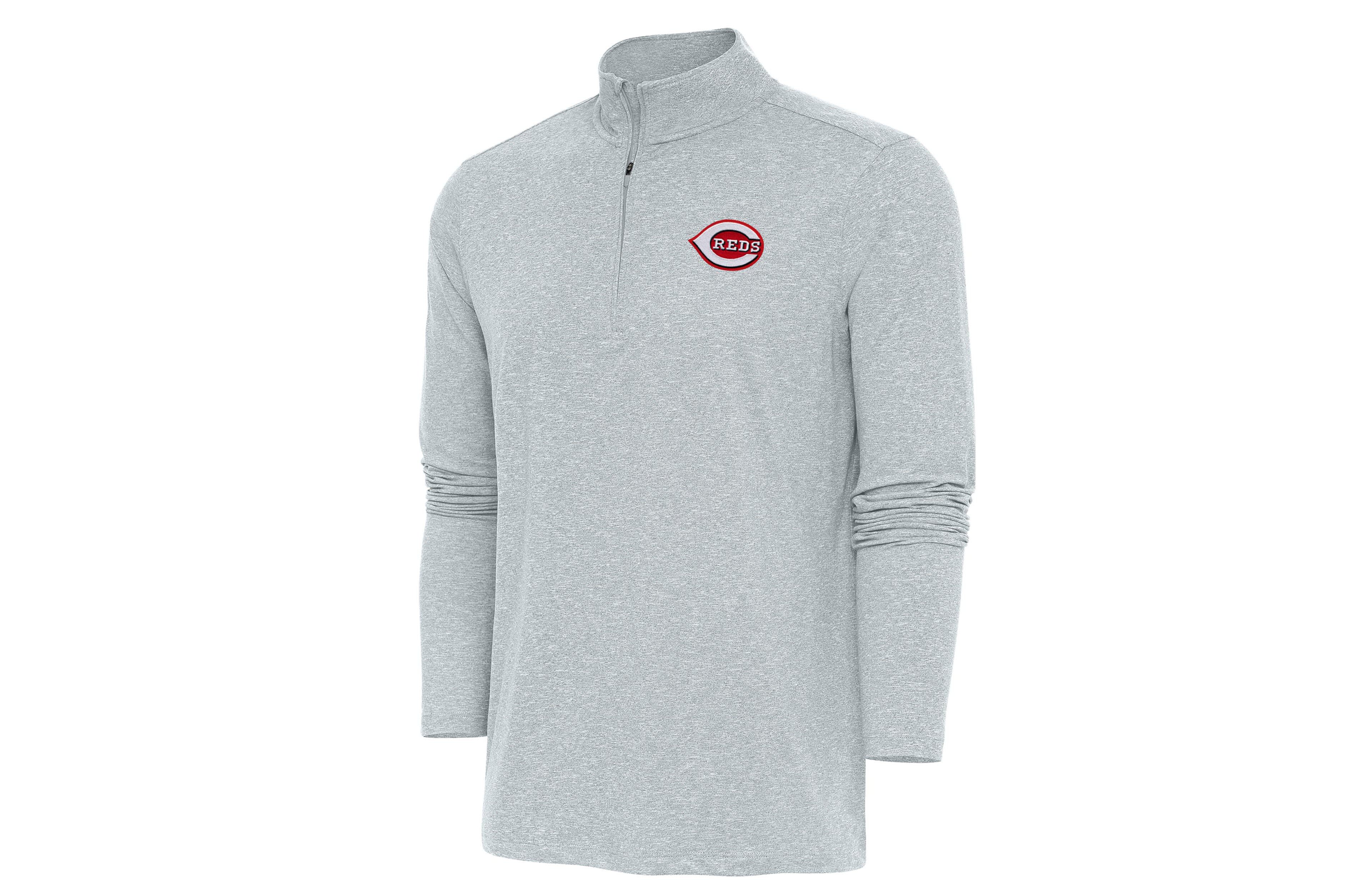 Antigua Cincinnati Reds Hunk Quarter-Zip Pullover Top