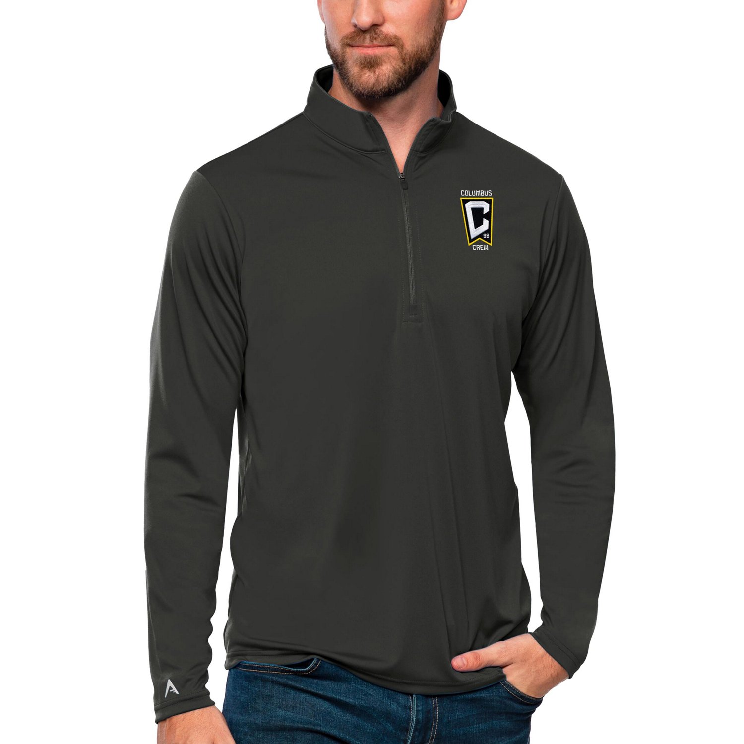 Antigua Columbus Crew Tribute Quarter-Zip Pullover Top