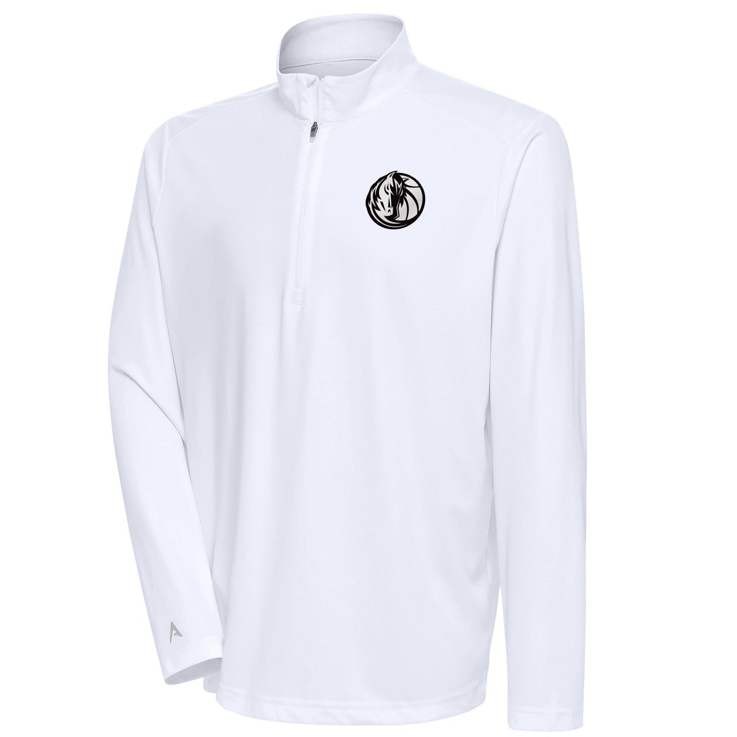 Antigua Dallas Mavericks Metallic Logo Tribute Quarter-Zip Top