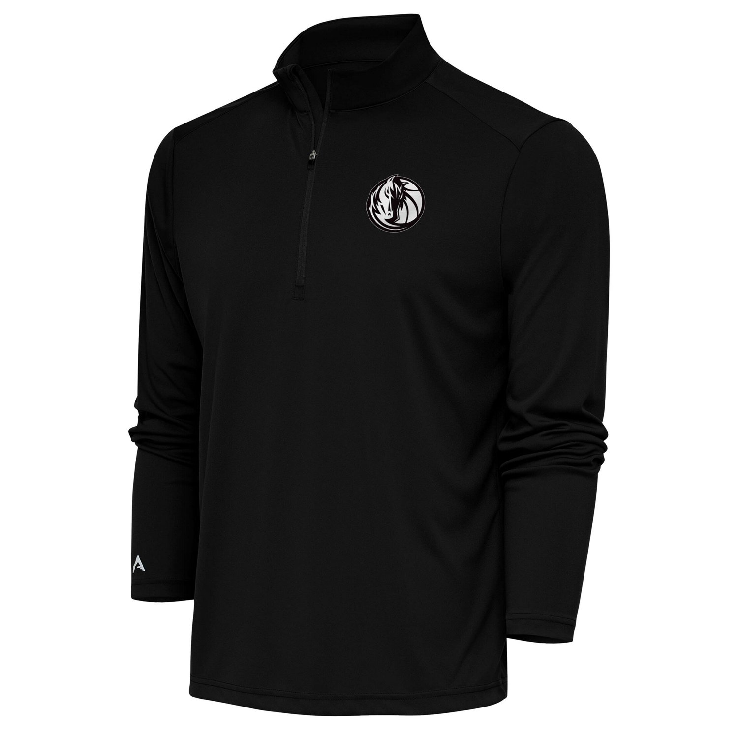 Antigua Dallas Mavericks Metallic Logo Tribute Quarter-Zip Top