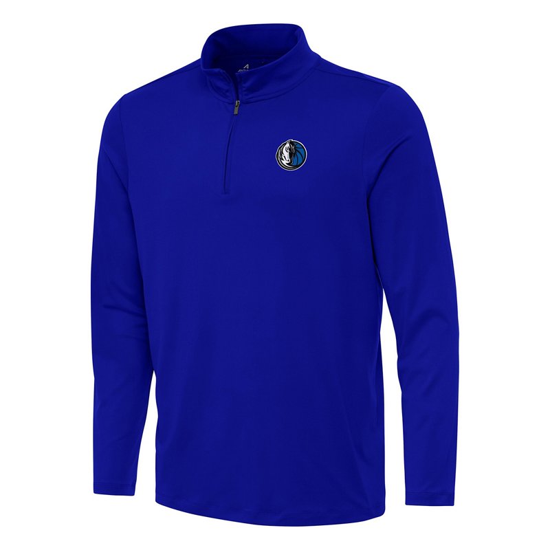 Men's Antigua Blue Dallas Mavericks Reprocess Quarter-Zip Top