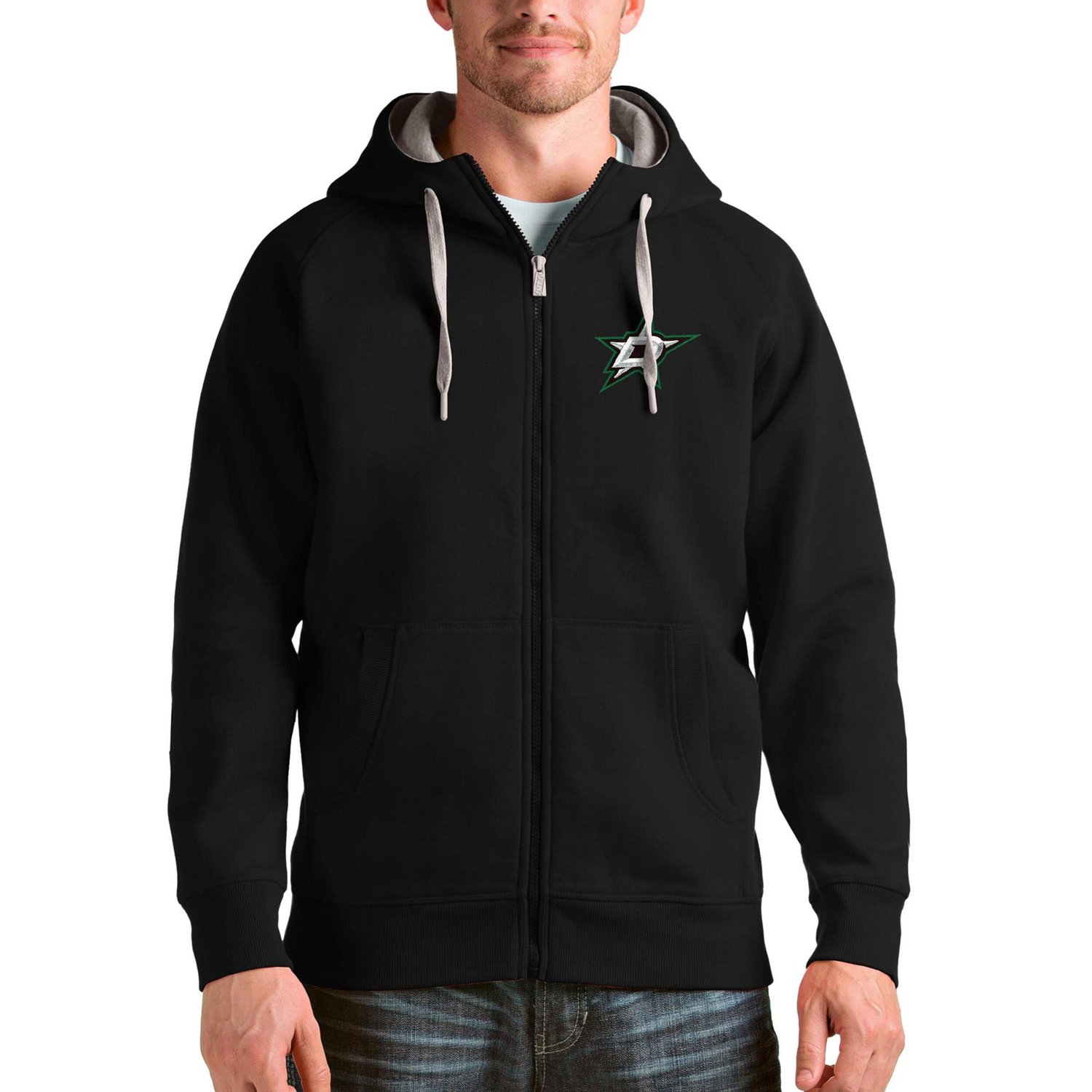 Antigua Dallas Stars Logo Victory Full-Zip Hoodie - view number 1