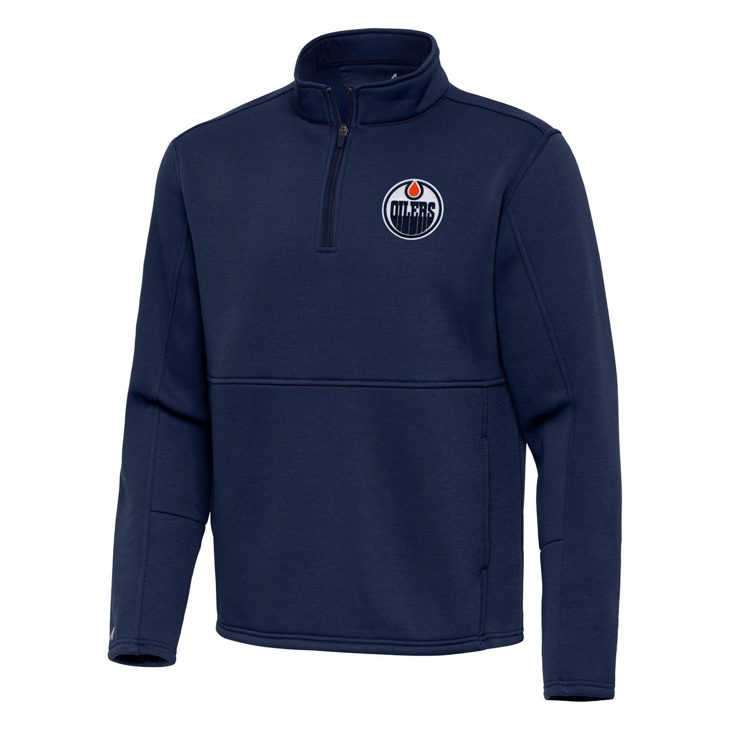 Antigua Edmonton Oilers Twist Quarter-Zip Pullover Jacket - view number 2