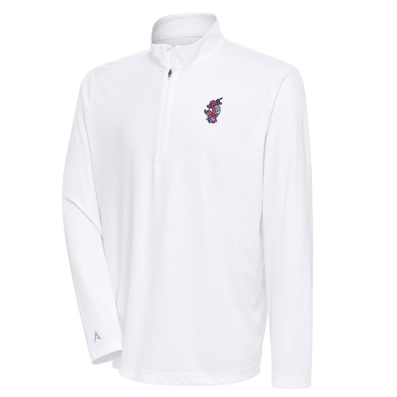 Antigua Men's White Florida Gators Swinging Gator Tribute Quarter-Zip Pullover Sweatshirt - White