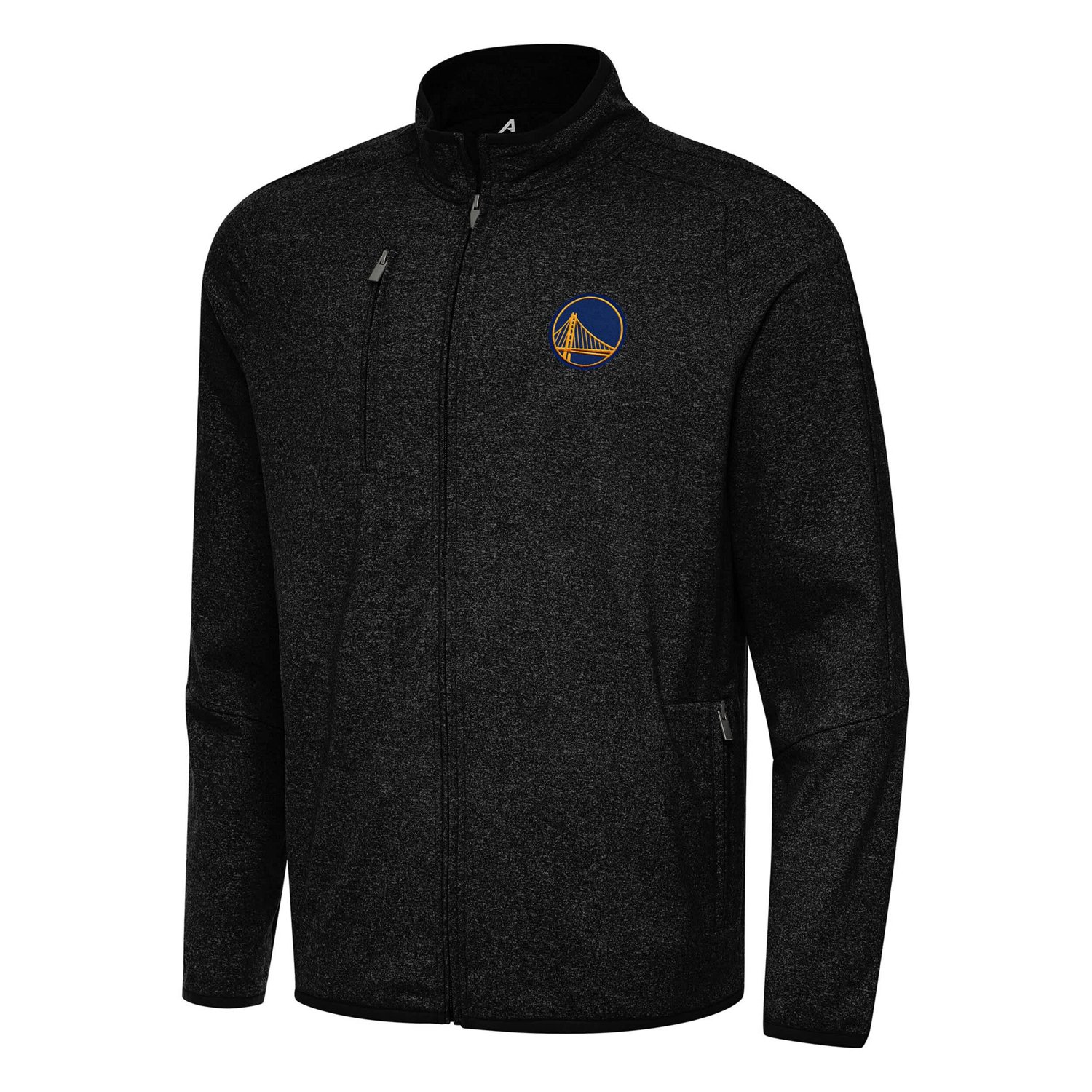 Antigua Golden State Warriors Hold-Up Full-Zip Tri-Blend Jacket