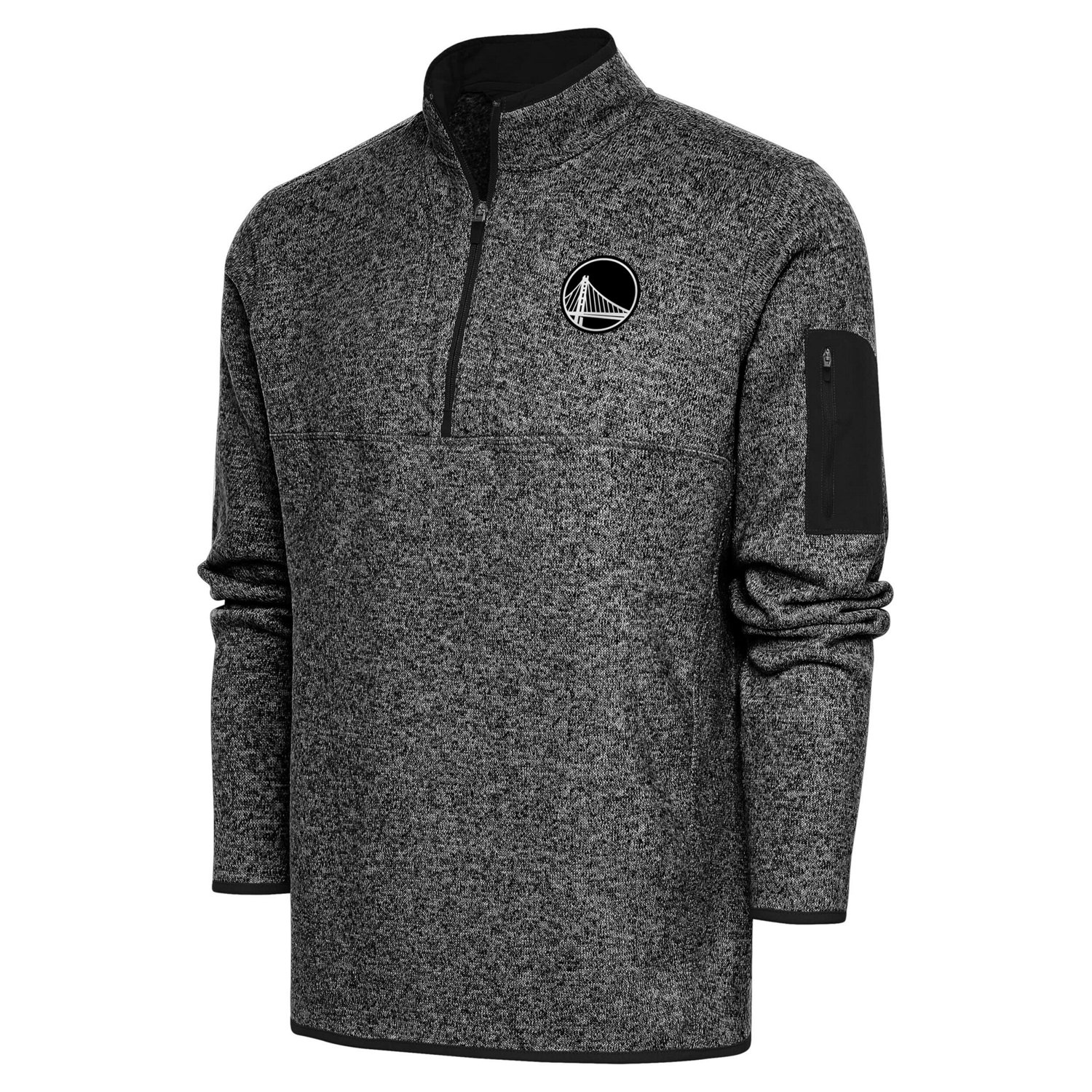 Antigua Golden State Warriors Logo Fortune Quarter-Zip Jacket