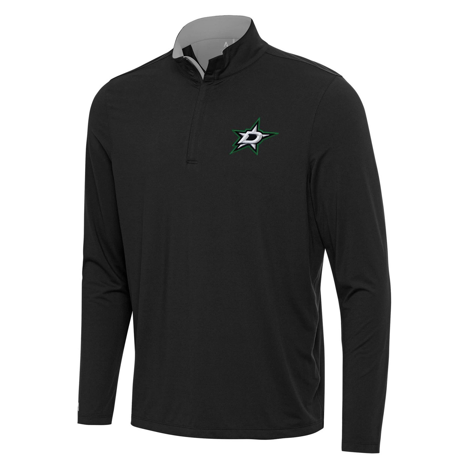 Antigua Gray Dallas Stars Content Quarter-Zip Pullover Top