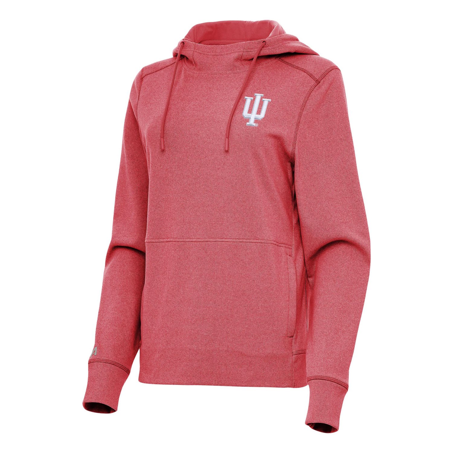 Antigua Heather Crimson Indiana Hoosiers Justice Pullover Hoodie - view number 2