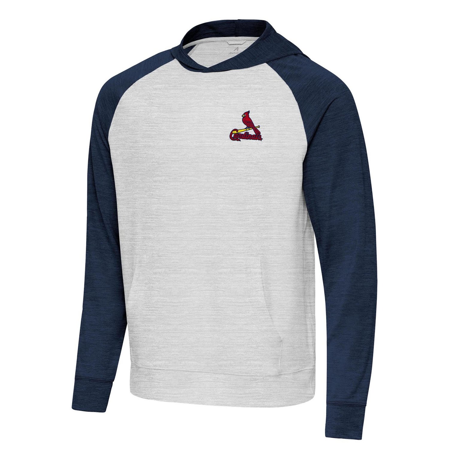 Antigua Heather Gray St Louis Cardinals Urgent Pullover Hoodie - view number 2