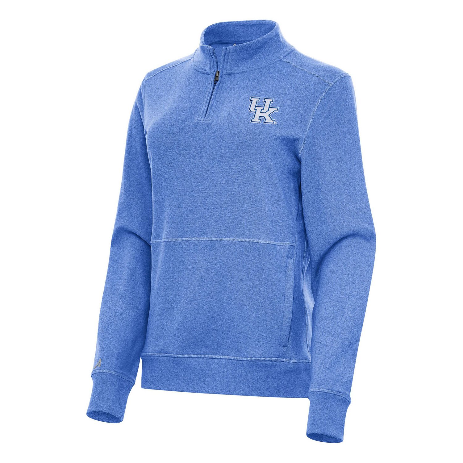 Antigua Heather Kentucky Wildcats Crush Quarter-Zip Fleece Sweatshirt                                                            - view number 1