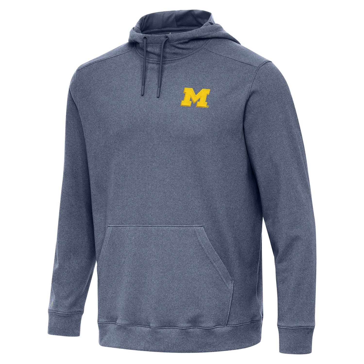 Antigua Heather Michigan Wolverines Cloud Pullover Hoodie - view number 2