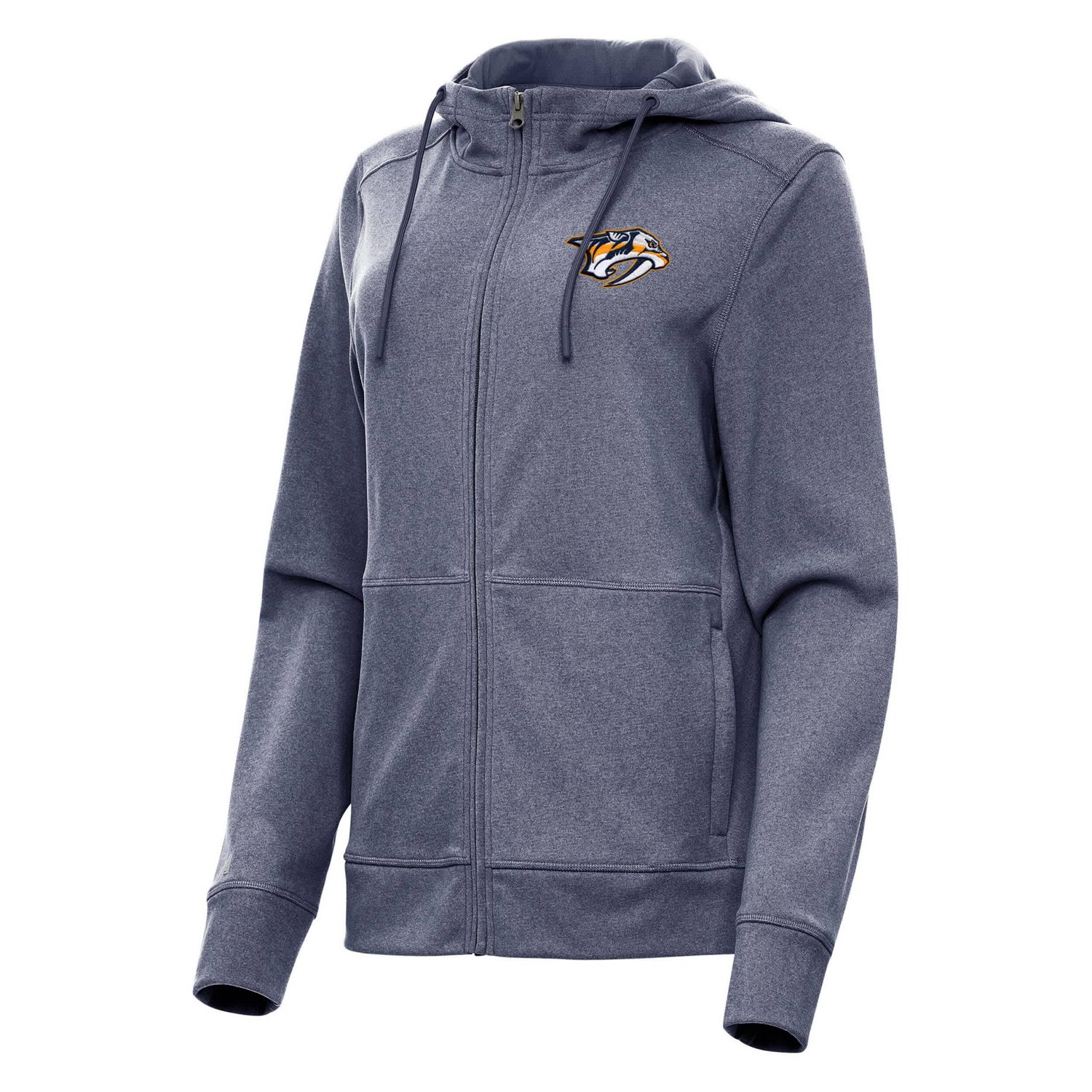 Antigua Heather Nashville Predators Seeker Full-Zip Hoodie