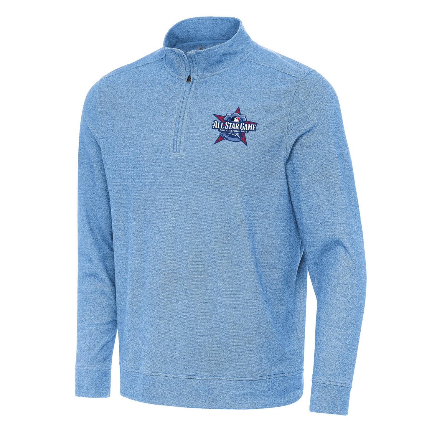 Antigua Heather Powder 2026 MLB All-Star Game Subtle Quarter-Zip Jacket - view number 2