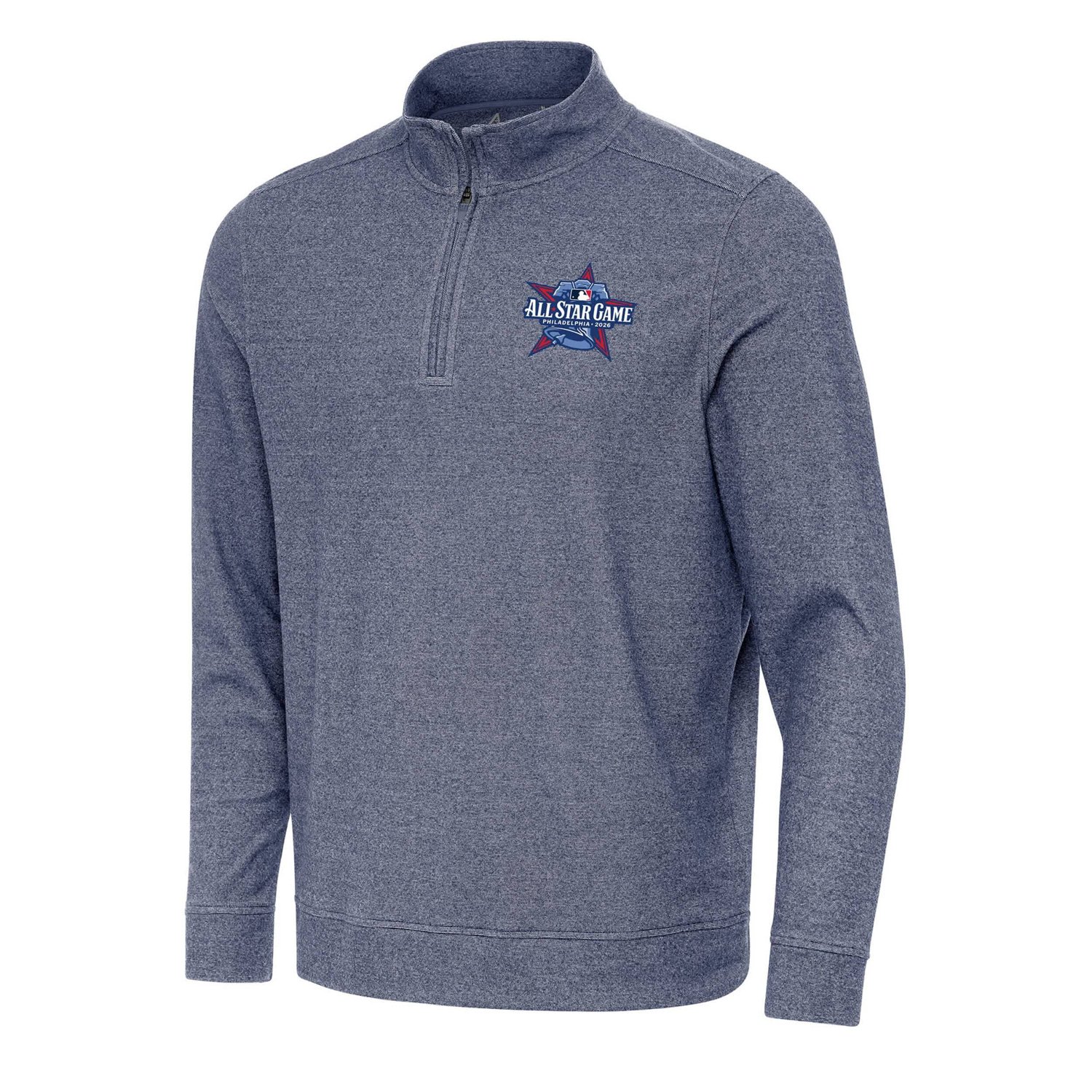 Antigua Heather Powder 2026 MLB All-Star Game Subtle Quarter-Zip Jacket - view number 2