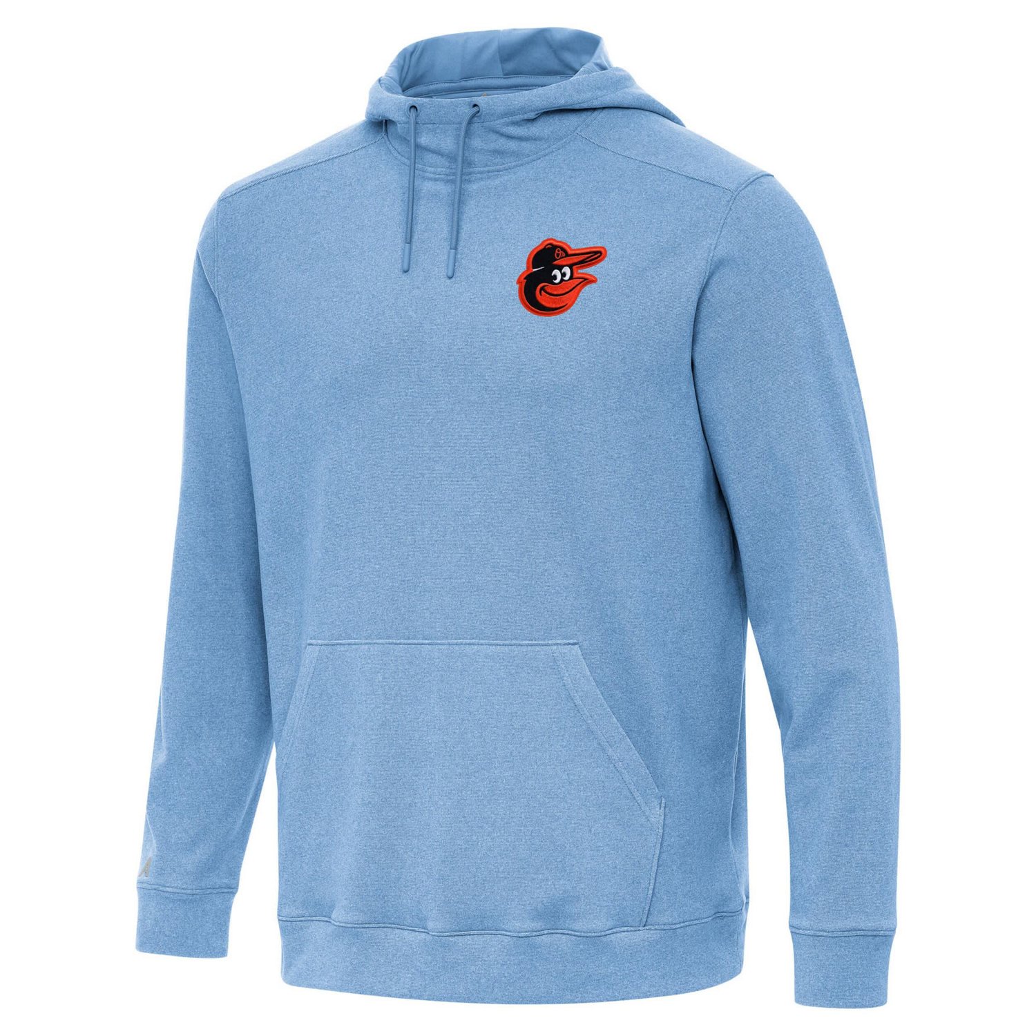 Antigua Heather Powder Baltimore Orioles Cloud Pullover Hoodie                                                                   - view number 2