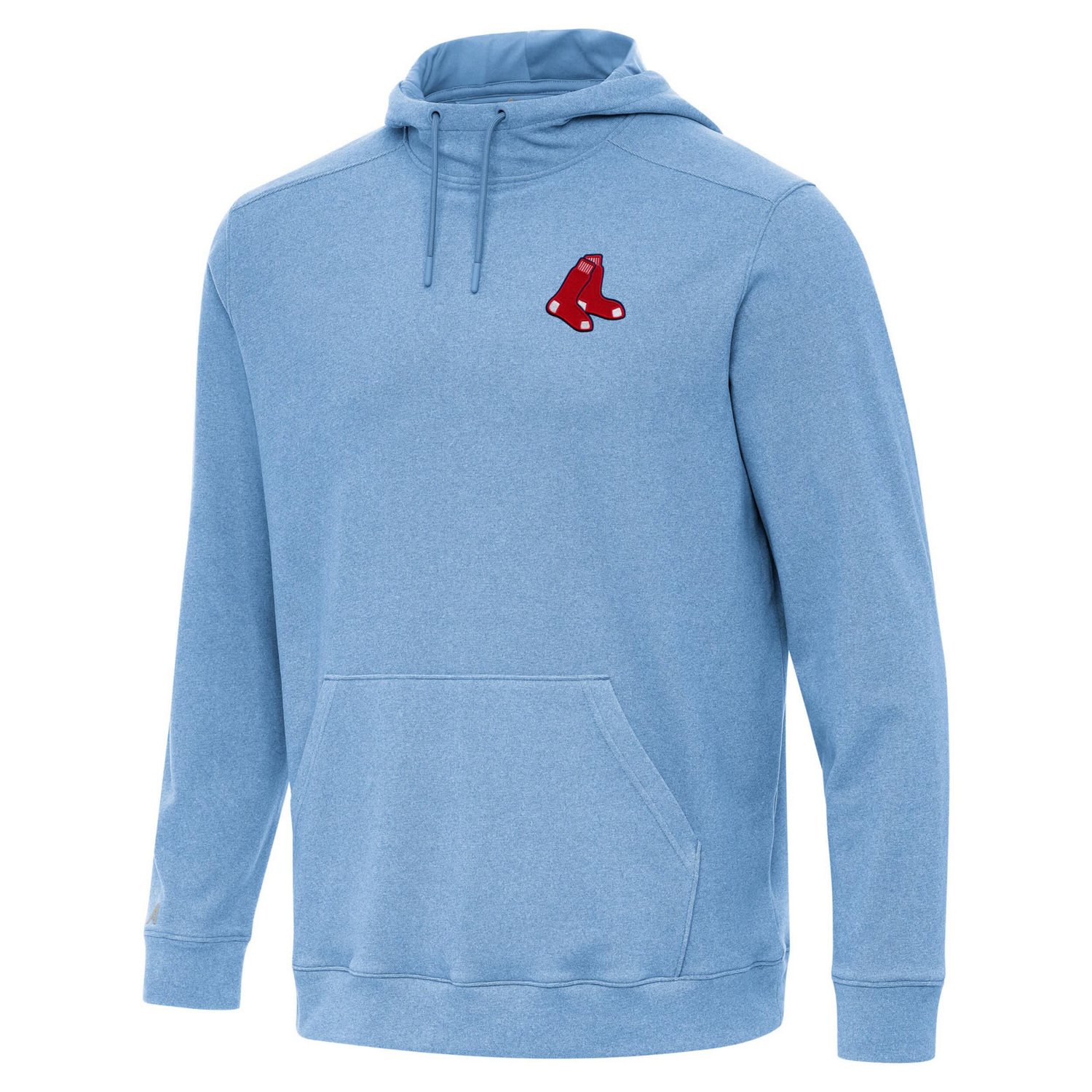 Antigua Heather Powder Boston Red Sox Cloud Pullover Hoodie - view number 2