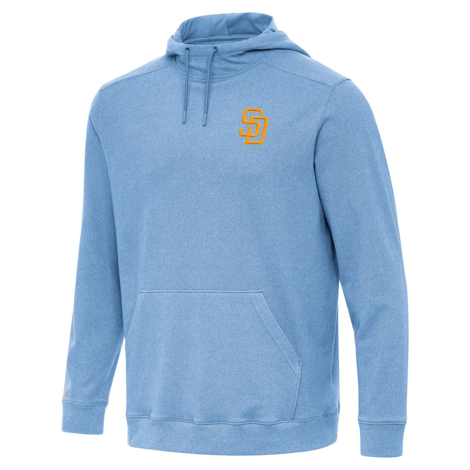 Antigua Heather Powder San Diego Padres Cloud Pullover Hoodie - view number 2