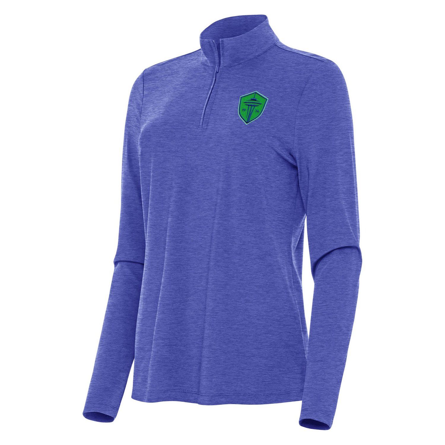 Antigua Heather Seattle Sounders FC Bright Quarter-Zip Top