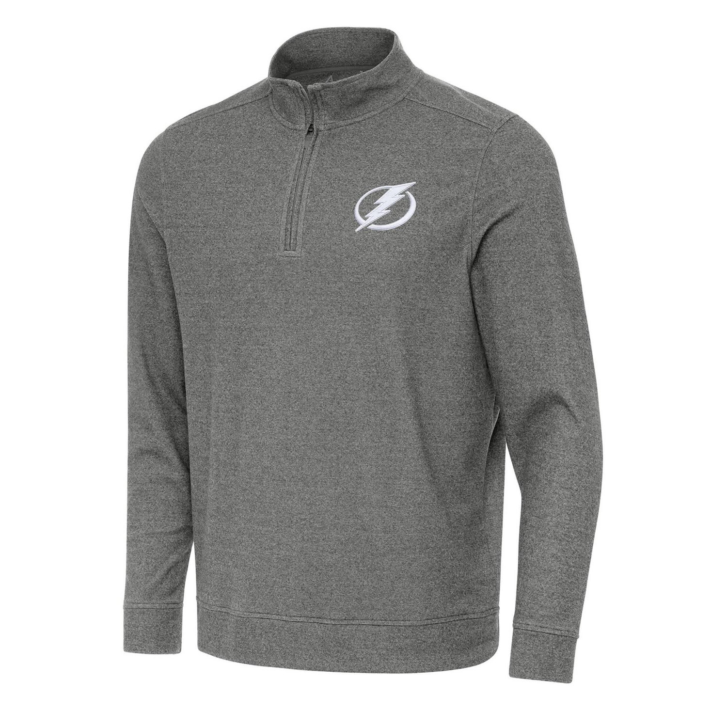 Antigua Heather Tampa Bay Lightning Subtle Quarter-Zip Sweatshirt