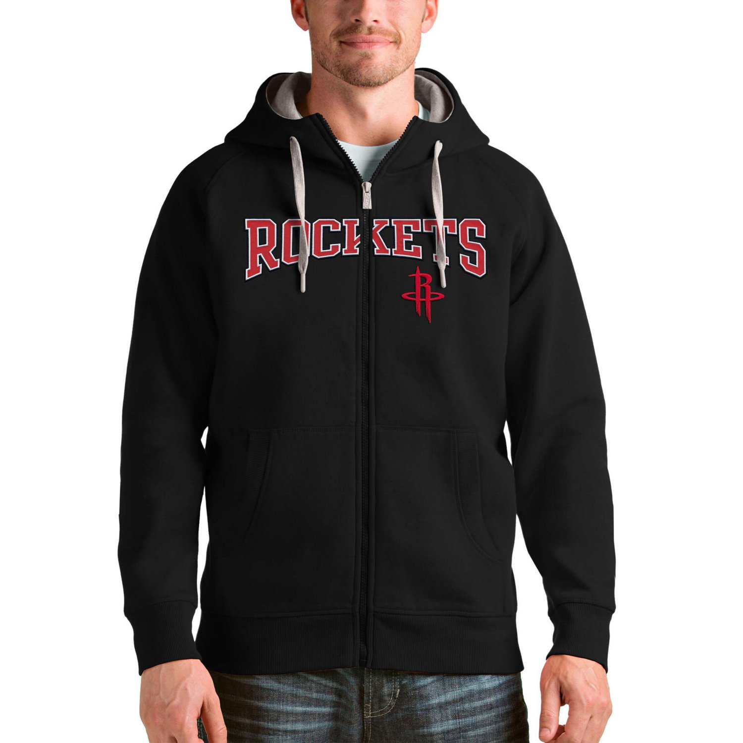 Antigua Houston Rockets Victory Full-Zip Hoodie                                                                                  - view number 1