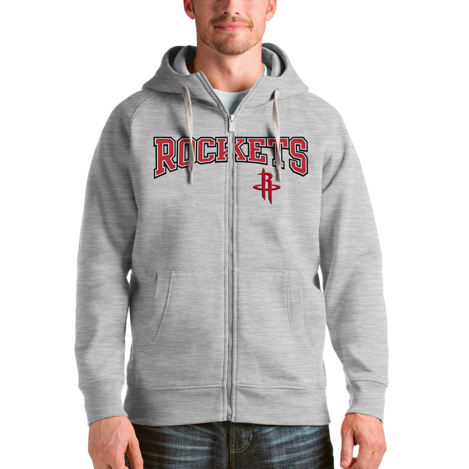 Antigua Houston Rockets Victory Full-Zip Hoodie                                                                                  - view number 1
