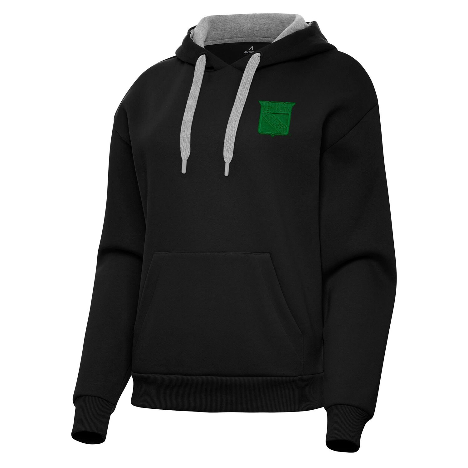 Antigua Kelly New York Rangers St Patrick's Day Victory Pullover Hoodie                                                          - view number 2