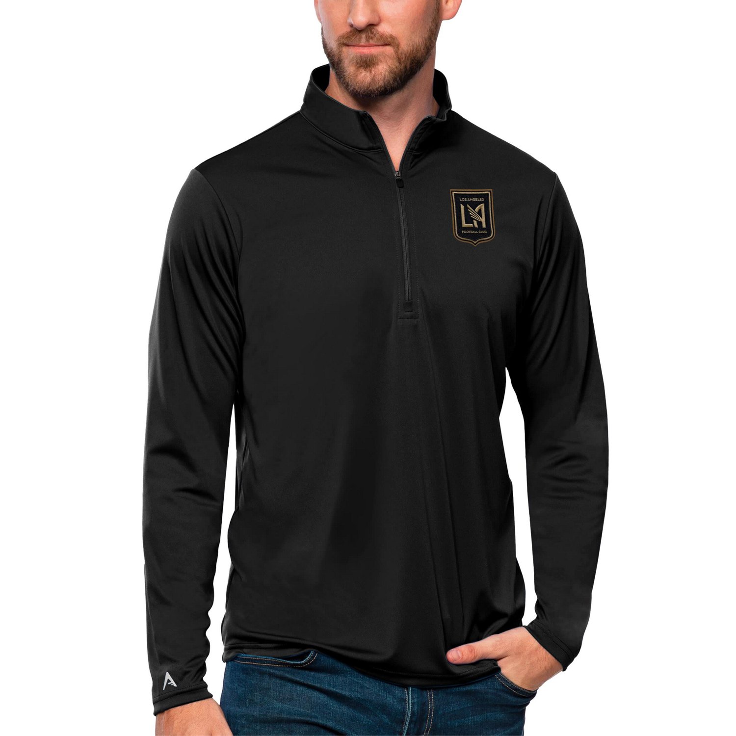 Antigua LAFC Tribute Quarter-Zip Pullover Top