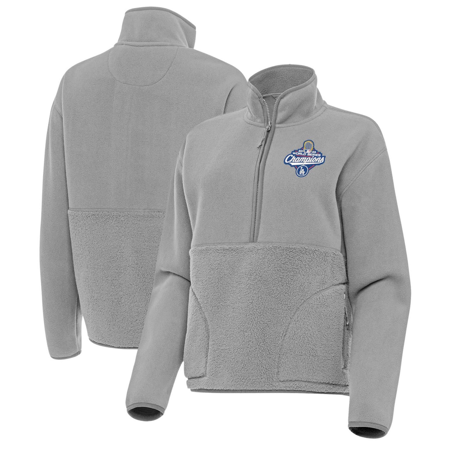 Antigua Los Angeles Dodgers 2025 World Series Champions Figure Half-Zip Fleece Pullover - view number 1