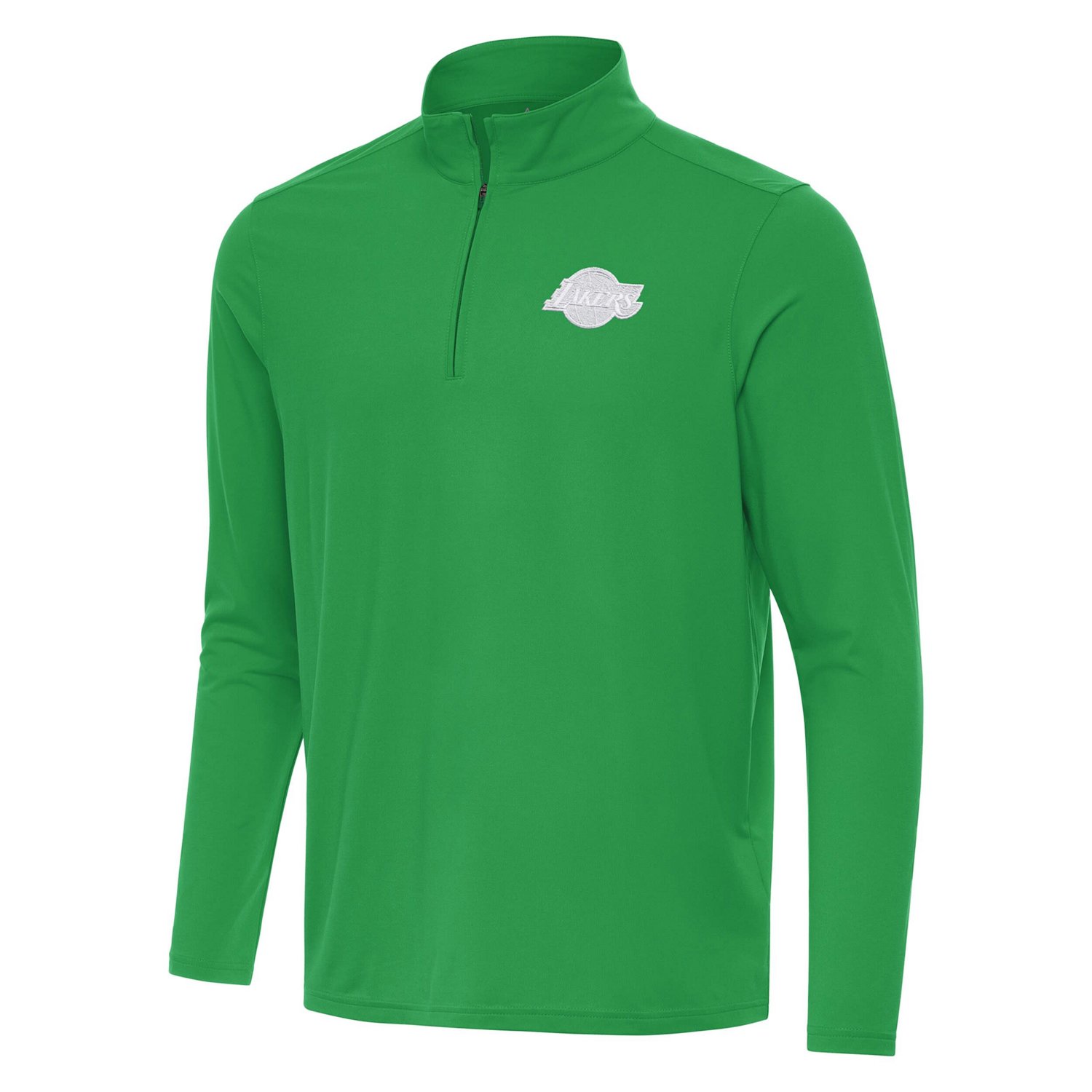 Antigua Los Angeles Lakers St Patrick's Day Intent Quarter-Zip Jacket - view number 2