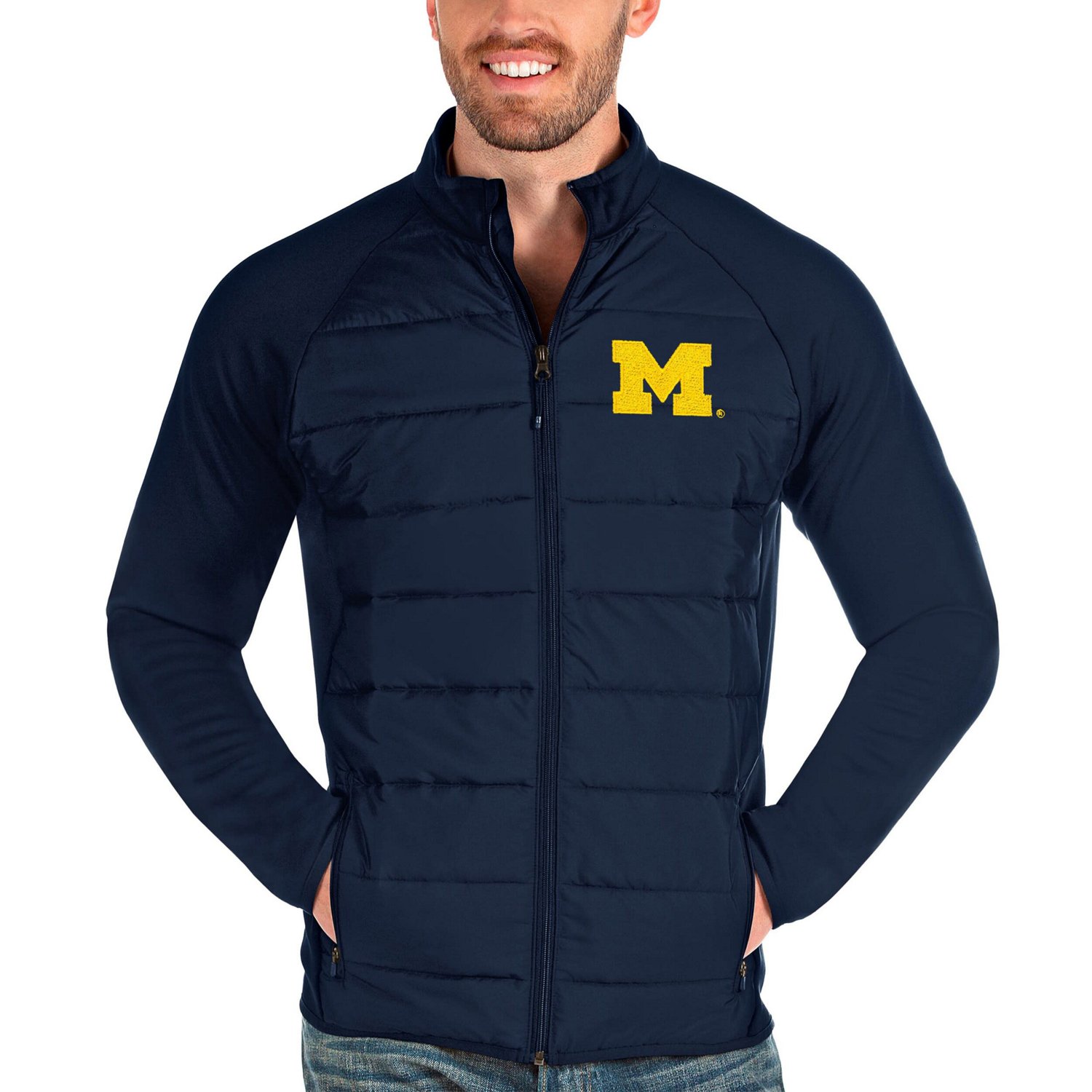 Antigua Michigan Wolverines Altitude Full-Zip Jacket